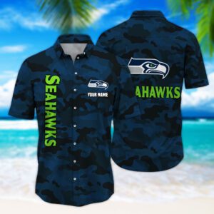 Seattle Seahawks NFL Hawaiian Shirt Summer Shirt Custom Name Perfect Gift HSW1172