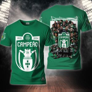 Sporting CP Campeao Liga Portugal 2024 Champion Shirts TSS1006
