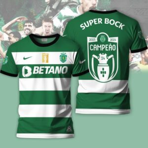 Sporting CP Campeao Liga Portugal 2024 Champion Shirts TSS1008