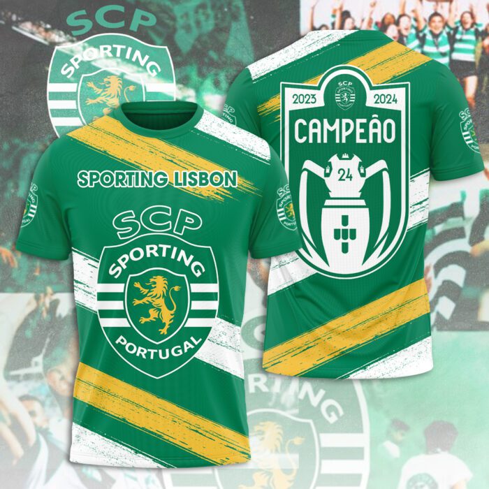 Sporting CP Campeao Liga Portugal 2024 Champion Shirts TSS1013