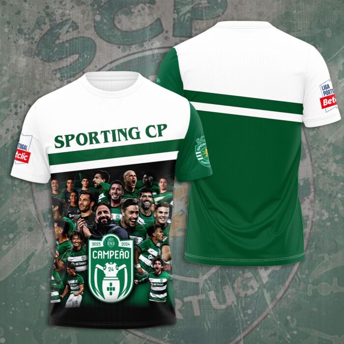 Sporting CP Campeao Liga Portugal 2024 Champion Shirts TSS1014
