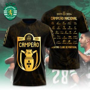 Sporting CP Campeao Liga Portugal 2024 Champion Shirts TSS1020