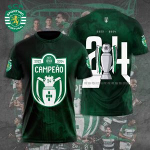 Sporting CP Campeao Liga Portugal 2024 Champion Shirts TSS1022
