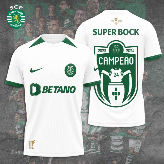 Sporting CP Campeao Liga Portugal 2024 Champion Shirts TSS1023