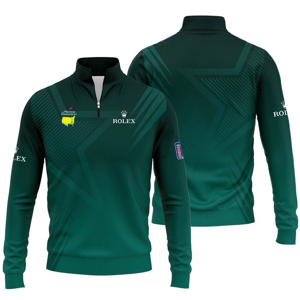 Sports Ping Masters Tournament Bomber Jacket Star Pattern Dark Green Gradient Golf Quarter-Zip Jacket