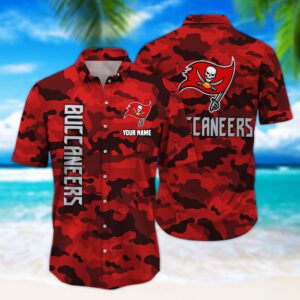 Tampa Bay Buccaneers NFL Hawaiian Shirt Summer Shirt Custom Name Perfect Gift HSW1173