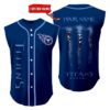 Tennessee Titans Sleeveless Baseball Jersey Tank Top Custom Name BBTJ1064