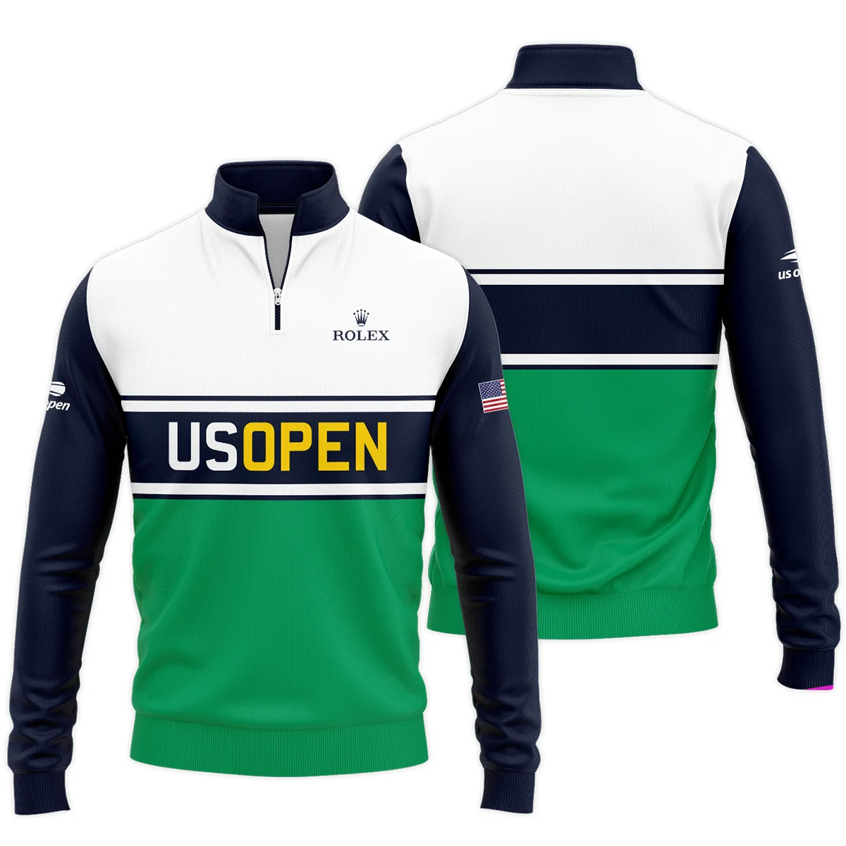 Tennis Love Sport Mix Color US Open Tennis Champions Rolex Quarter-Zip Jacket
