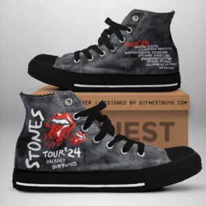 The Rolling Stones High Top Canvas Shoes  GHT1012