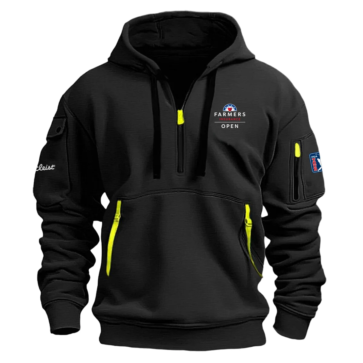 Titleist Fashion Hoodie Half Zipper Farmers Insurance Open Gift For Fans For Father Husband