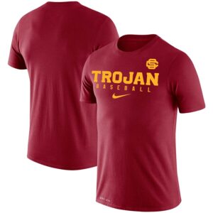 USC Trojans Baseball Legend Slim Fit Performance T-Shirt - Cardinal