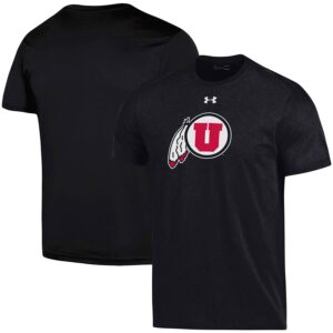 Utah Utes Under Armour School Logo Performance Cotton T-Shirt - Black