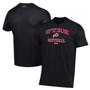 Utah Utes Under Armour Softball Performance T-Shirt - Black
