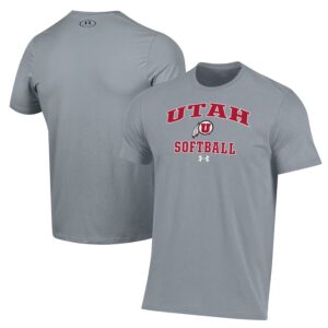 Utah Utes Under Armour Softball Performance T-Shirt - Gray