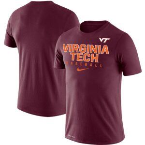 Virginia Tech Hokies Baseball Legend Slim Fit Performance T-Shirt - Maroon