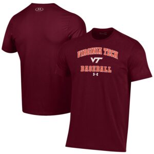 Virginia Tech Hokies Under Armour Baseball Performance T-Shirt - Maroon