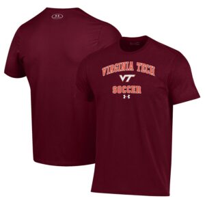 Virginia Tech Hokies Under Armour Soccer Arch Over Performance T-Shirt - Maroon