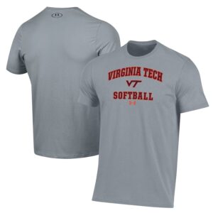 Virginia Tech Hokies Under Armour Softball Performance T-Shirt - Gray