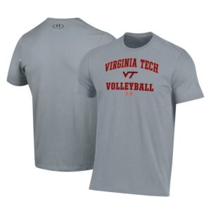 Virginia Tech Hokies Under Armour Volleyball Arch Over Performance T-Shirt - Gray