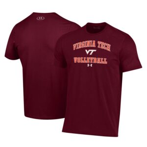 Virginia Tech Hokies Under Armour Volleyball Arch Over Performance T-Shirt - Maroon