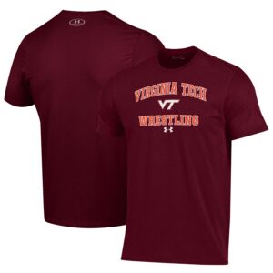 Virginia Tech Hokies Under Armour Wrestling Arch Over Performance T-Shirt - Maroon
