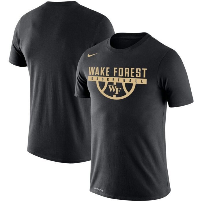 Wake Forest Demon Deacons Basketball Drop Legend Performance T-Shirt - Black