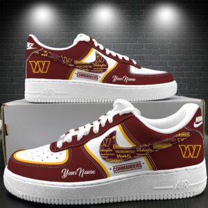Washington Commanders Personalized Air Force 1 Shoes AF1 Limited Sneakers Custom Name WAF10324