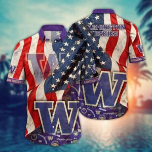 Washington Huskies NCAA Independence Day Hawaii Shirt Summer Shirt HSW1070
