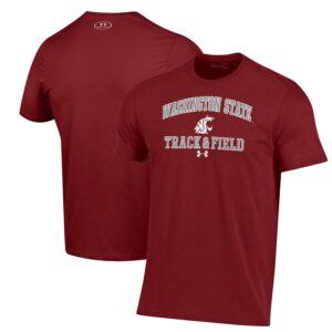 Washington State Cougars Under Armour Track & Field Performance T-Shirt - Crimson