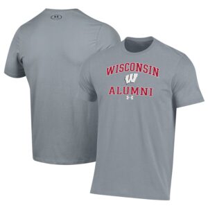 Wisconsin Badgers Under Armour Alumni Performance T-Shirt - Gray