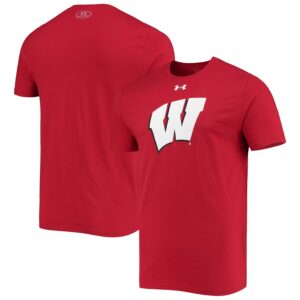 Wisconsin Badgers Under Armour School Logo Performance Cotton T-Shirt - Red