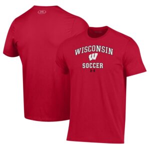 Wisconsin Badgers Under Armour Soccer Arch Over Performance T-Shirt - Red