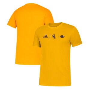 Wyoming Cowboys adidas Team Amplifier Performance T-Shirt - Gold