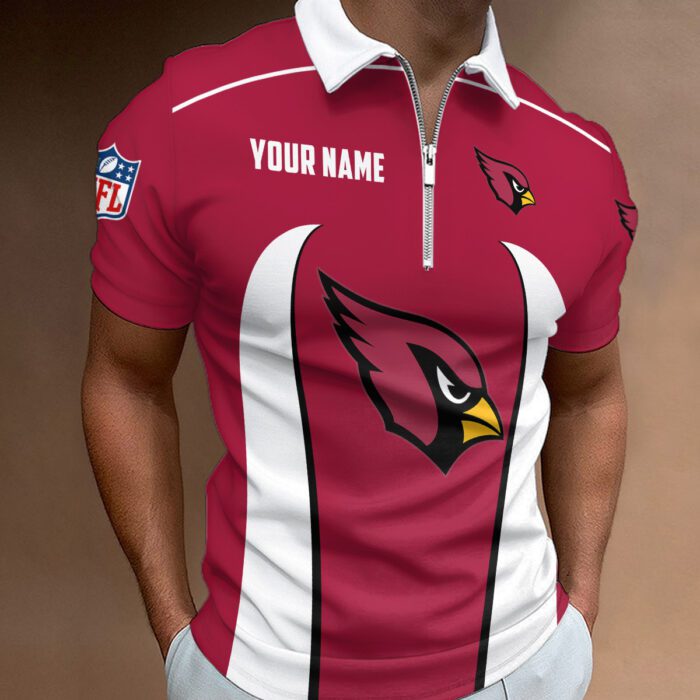 Arizona Cardinals  Zipper Polo Shirt