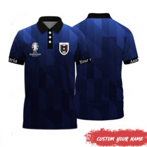 Austria National Football Team Euro 2024 Polo Shirt