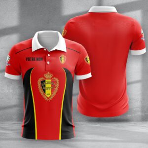 Belgium National Football Team Euro 2024 Zipper Polo Shirt