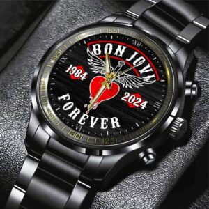 Bon Jovi Black Stainless Steel Watch GSW1184