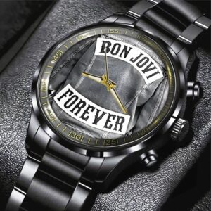 Bon Jovi Black Stainless Steel Watch GSW1202