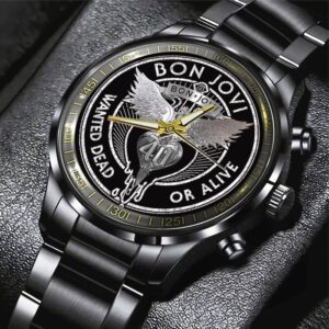 Bon Jovi Black Stainless Steel Watch GSW1204