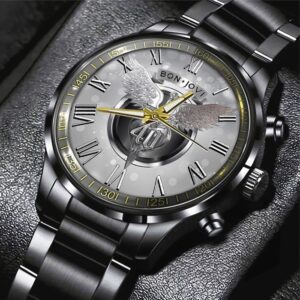 Bon Jovi Black Stainless Steel Watch GSW1207