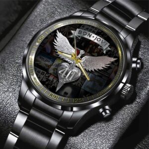 Bon Jovi Black Stainless Steel Watch GSW1228