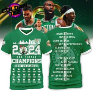 Boston Celtics 18 Times NBA Champions 2024 Boston City Skyline Unisex T-Shirt WBC1021