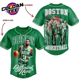 Boston Celtics Basketball NBA Champions 2024 Different Here Personalized Baseball Jersey WBC1017