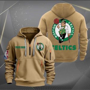 Boston Celtics NBA 2024 Personalized Trending Quarter Zip Hoodie