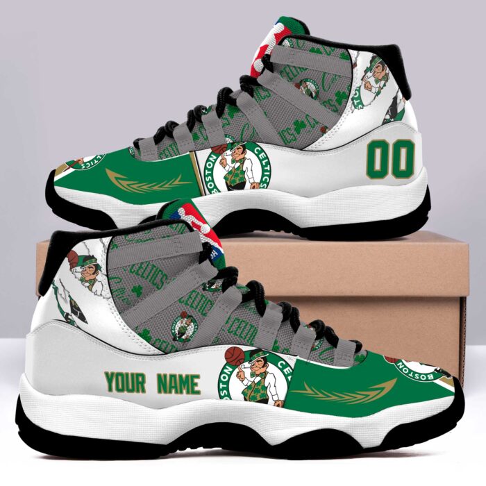 Boston Celtics NBA Playoffs 2023 Air Jordan11 Custom Trending Sneaker Personalized Shoes