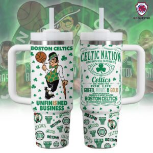 Boston Celtics NBA Team Basketball 2024 Print Stanley Tumbler 40OZ