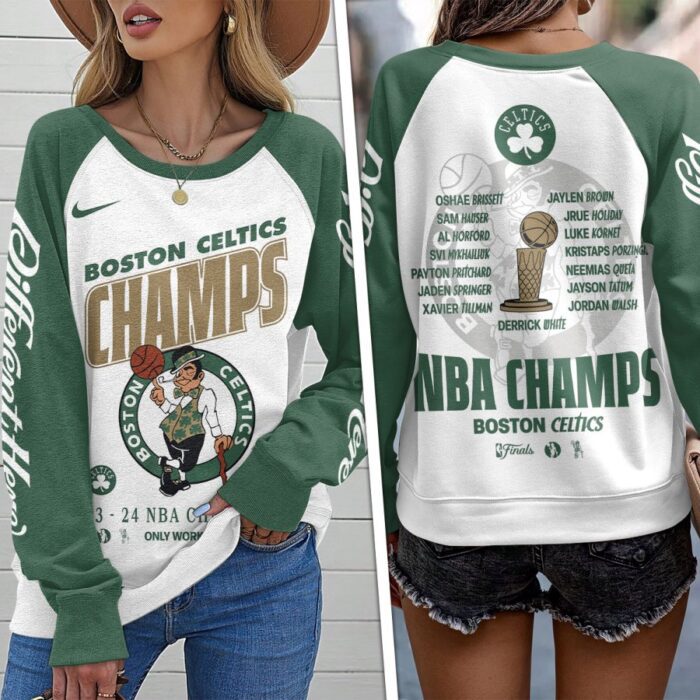 Boston Celtics Round Neck Raglan Sleeve Sweatshirt GRS1001