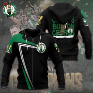 Boston Celtics Winner NBA 2024 Champion Final 3D Zip Hoodie GBC1098