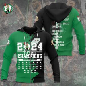 Boston Celtics Winner NBA 2024 Champion Final 3D Zip Hoodie GBC1100