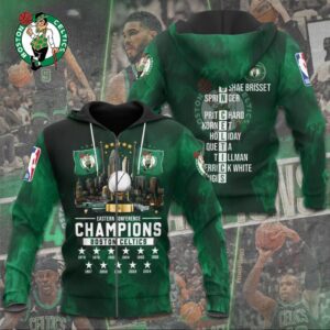 Boston Celtics Winner NBA 2024 Champion Final 3D Zip Hoodie GBC1104